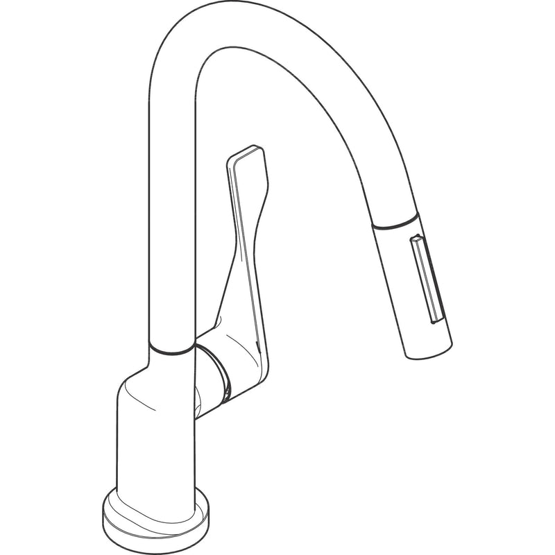 Hansgrohe - Spültischmischer Axor Citterio mattschwarz mit Ausziehbrause