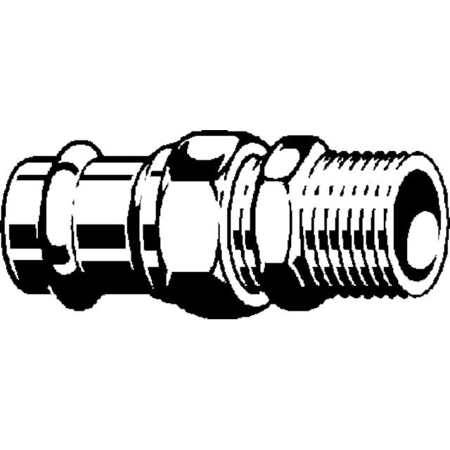 Viega - Verschraubung SANPRESS 2265 flachdichtend 35mm x 11/4 AG Rotguss