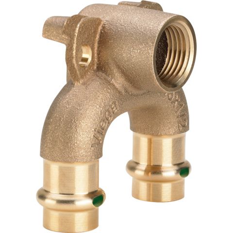 Viega - Doppelwandscheibe SANPRESS 2228.7 18mm x 1/2 IG x 18mm Rotguss