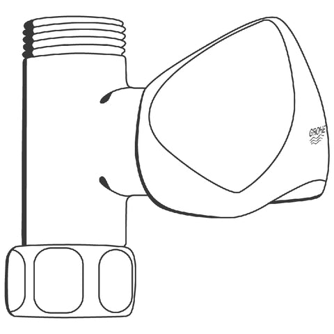 Grohe - Absperrventil 12409 DN15 mit TDL-Griff Markierung neutral chrom