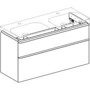 Geberit Vertriebs - Smyle Square Unterschrank für DWT m. 2 Schubladen, 118,4x61,7x47cm, weiß
