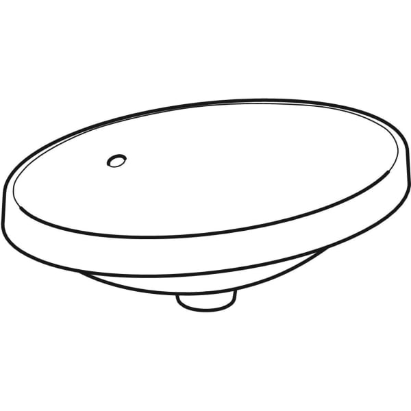 Geberit Vertriebs - Einbau-WT VARIFORM, oval, 550x400mm o. Hl., mit Überlauf, weiß, KeraTect