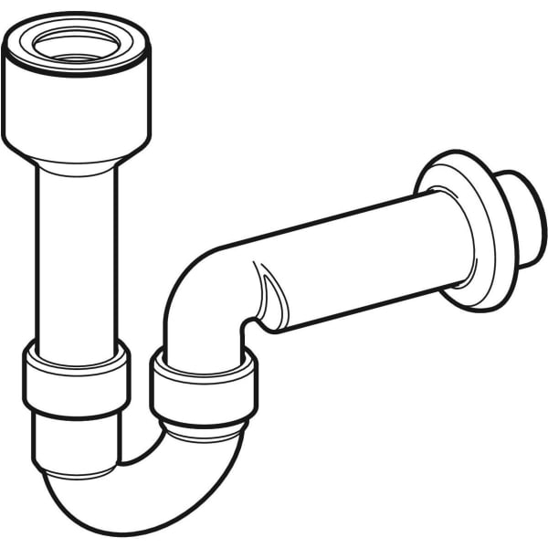 Geberit Vertriebs - Röhrengeruchsverschluss für Ausgussbecken d40 Abgang horizontal