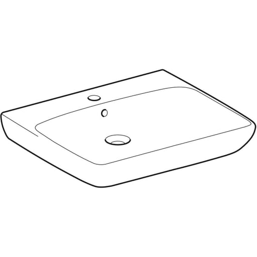 Geberit Vertriebs - RENOVA Nr.1 ComfortBasic WT 650x550mm m. Hl., m. Ül., unterfahrbar, weiß