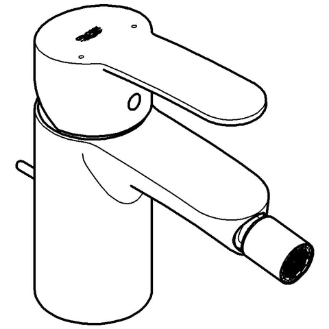 Grohe - Bidet EHM EUROSTYLE C 33565 Zugstangen-Ablaufgarnitur chrom