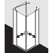 Kermi Duschdesign - Eckeinstieg LIGA EPL 09320 BV 900-925/2000 SIMG ESG klar