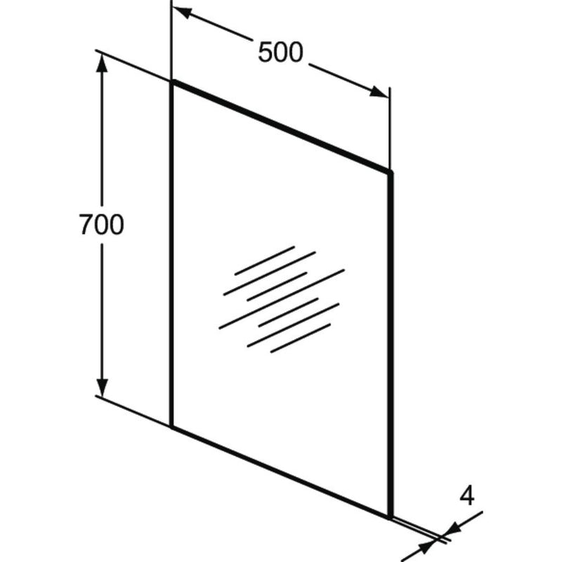 Ideal Standard - Spiegel MIRROR&LIGHT, 500x4x700mm