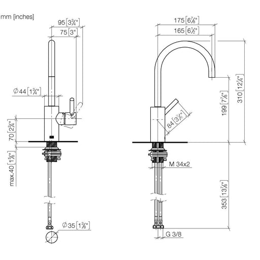 Dornbracht - WT-EHM ohne Ablaufgarnitur META 33565661 chrom