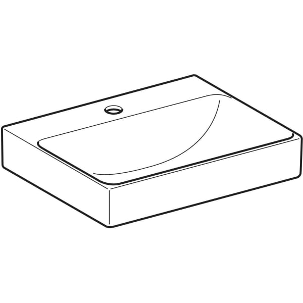 Geberit Vertriebs - ONE Waschtisch 50x40 cm, Abg. verti. m. Hl., o. Ül., weiß, KeraTect