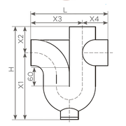 Fornatis - SML Geruchverschluss DN 50 2466 vertikal-horizontal