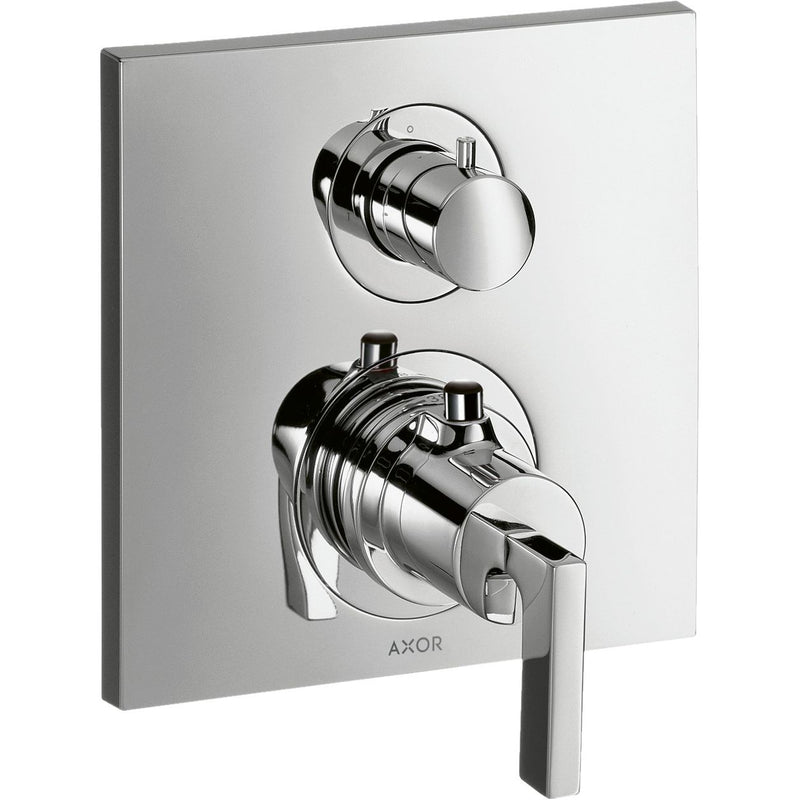 Hansgrohe - Fertigset UP Thermostat AXOR CITTERIO 39720 chrom Hebelgriff/Ab-/Umstellvent