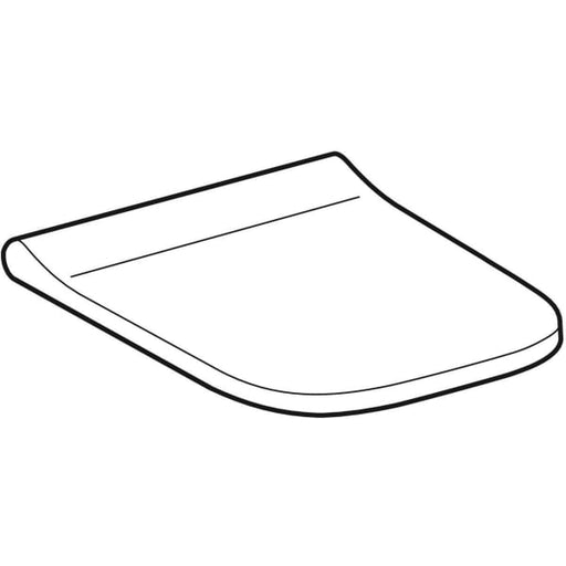 Geberit Vertriebs - WC-Sitz SMYLE Square, schmales Design mit Absenkautomatik, Quick Release, weiß