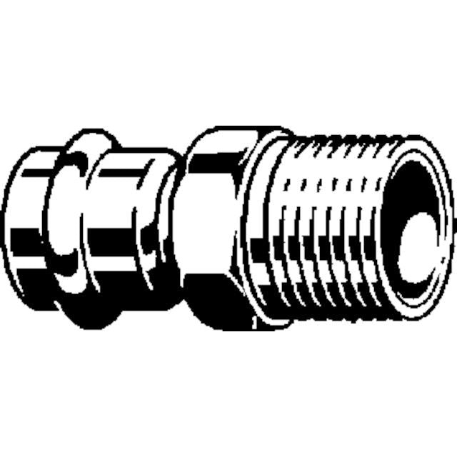 Viega - SANPRESS Inox G-Übergangsstück 0211 Gas d42 x 11/2 AG Edelstahl