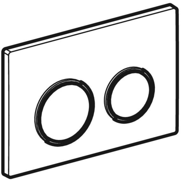 Geberit Vertriebs - Omega20 BetPl., für 2-Mengen-Sp. Round, weiß matt lackiert, Etc / weiß