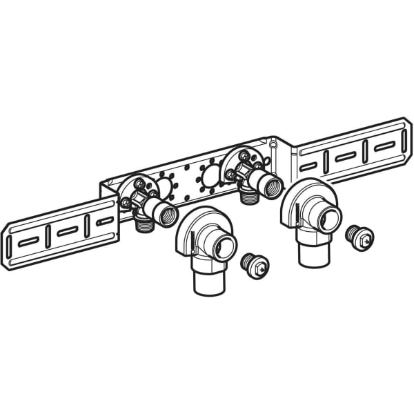 Geberit Vertriebs - Anschlusswinkel 90Gr mit AG MF 1/2 Rg RMF1/2-Rp1/2 AD10