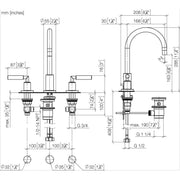 Dornbracht - WT-3-Lochbatt. m. Ablaufgarn. TARA 20713882 messing gebürstet