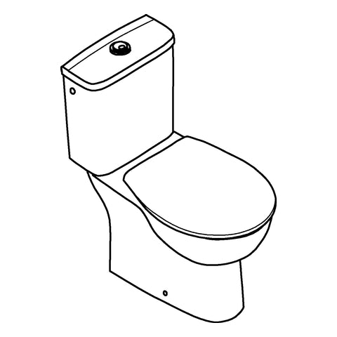 Grohe - Stand-WC-Kombination Bau Keramik 39346 alpinweiß
