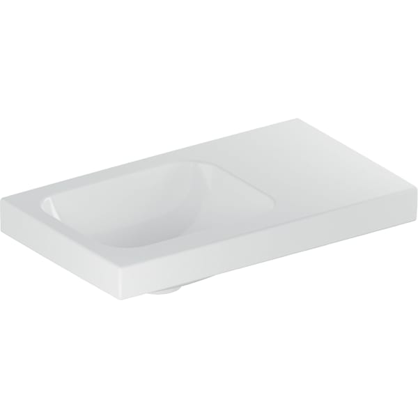 Geberit Vertriebs - iCon Light Handwaschbecken 53x31cm Ablg./o. Hl. re, o. Ül., weiß, KeraTect