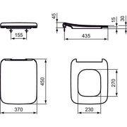 Ideal Standard - WC-Sitz STRADA II, Sandwich, Softclosing, Weiß