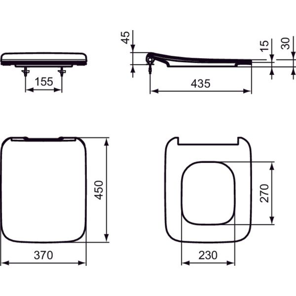 Ideal Standard - WC-Sitz STRADA II, Sandwich, Softclosing, Weiß
