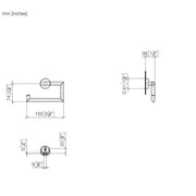 Dornbracht - Papierrollenhalter ohne Deckel META 83500979 schwarz matt