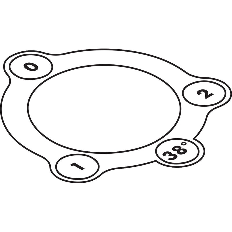 Hansgrohe - Aufkleber 2-Loch Wannenrand Thermostat