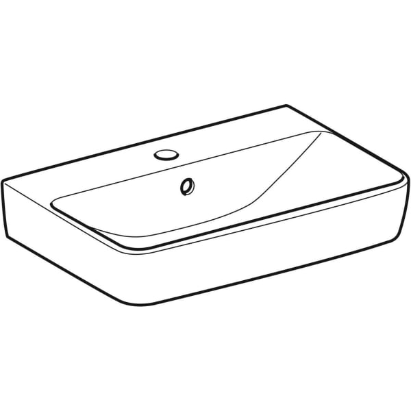 Geberit Vertriebs - Waschtisch RENOVA NR.1 COMPRIMO 550x370mm weiß(alpin)