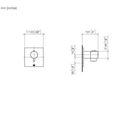 Dornbracht - UP-Therm. o.Mengenregulier. SYMETRICS 36503985 3/4 messing gebürstet