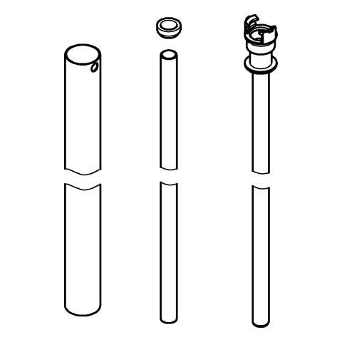 Grohe - Ersatzrohr für EUPHORIA Duschsysteme 48054 15cm kürzer chrom