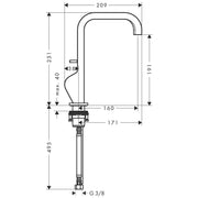 Hansgrohe - Waschtischmischer AXOR Citterio chrom mit hohem Auslauf