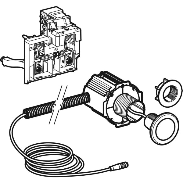 Geberit Vertriebs - Typ 10 WC-Strg. mit elektron.Spül, IR Netz, 2-Mengen-Sp., Omega, Round, swm
