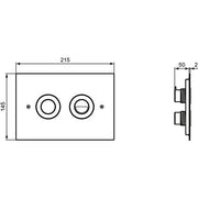 Ideal Standard - Betätigungsplatte P1 SEPTA PRO, pneumatische Auslösung, Edst. gebürstet