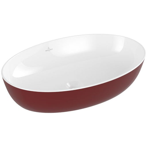 VILLEROY & BOCH - Aufsatzwaschbecken Artis 610x410mm Oval ohne Überlauf Bordeaux