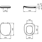 Ideal Standard - WC-Sitz CONTOUR21 SCHOOLS, f.Kinder 7-11J., Gelb