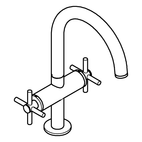 Grohe - WT-Einlochbatterie Atrio 21144 DN15 L-Size Kreuz-Griff warm sunset