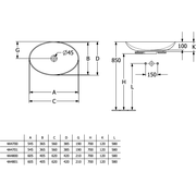 VILLEROY & BOCH - Aufsatzwaschbecken Loop&Friends 620x 420mm Oval m. ÜL. Graphite CeramicPlus