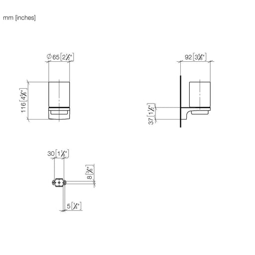Dornbracht - Glashalter kpl. Wandmodell CULT 83400960-00 200x197x137 chrom