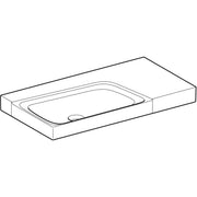 Geberit Vertriebs - Waschtisch XENO2 m. Ablg. re, 90x48cm o. Hl., o. Ül., KeraTect