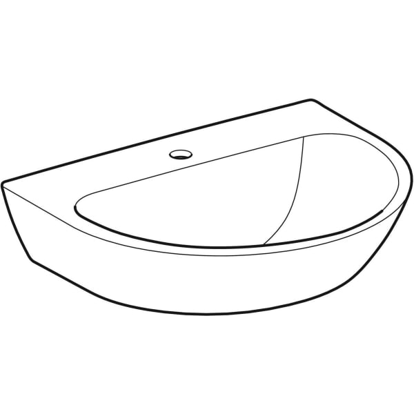 Geberit Vertriebs - Waschtisch RENOVA 60x48cm, m. Hl., o. Ül., weiß