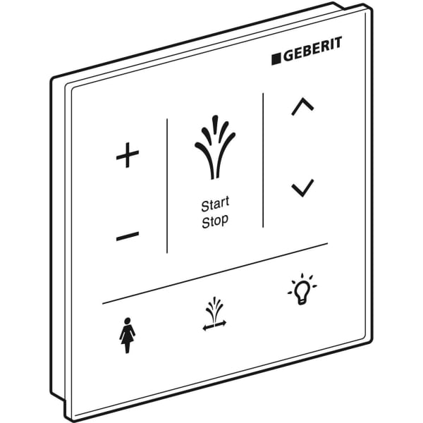 Geberit Vertriebs - Wandbedienpanel, zu AquaClean Sela, Glas schwarz
