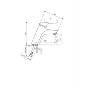 Ideal Standard - Waschtischarmatur CERAMIX, o.Ablgarn., Ausld. 137mm, Chrom