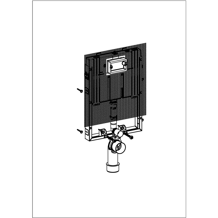VILLEROY & BOCH - Vorwandelement für Nassbau A18 Typ 92248400 Bautiefe 80mm