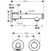 Hansgrohe - Waschtischmischer Unterputz AXOR Uno Select FS BN kurzer Auslauf