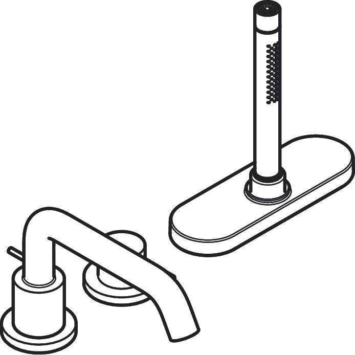 Hansgrohe - TECTURIS S 3-Loch Wannenrandmischer mit sBox brushed bronze