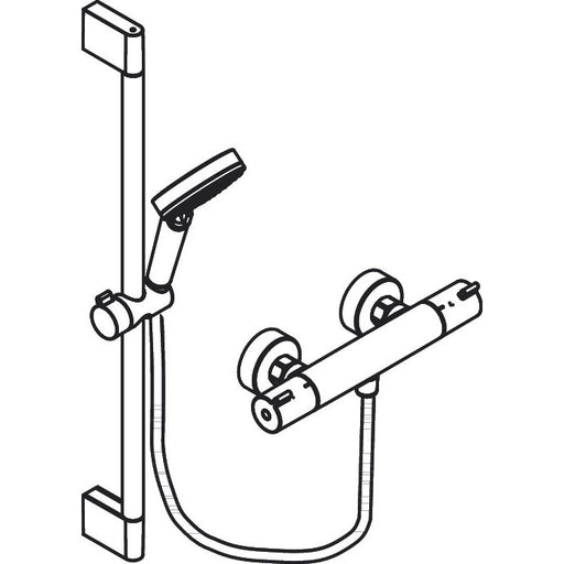 Hansgrohe - Brausenkombi CROMETTA Vario/ ECOSTAT 1001 CL/UNICA 650mm weiß/chrom