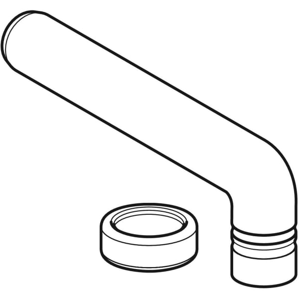 Geberit Vertriebs - Anschlussbogen 90Gr mit Überwurfmutter d40