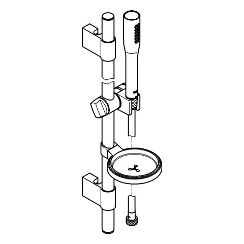 Grohe - Brausegarnitur EUPHORIA 27368 Cosmopolitan 900mm m. Seifenschale chrom