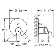 Grohe - EH-Wannenbatterie EUROSMART 24043 FMS für RAPIDO SmartBox chrom