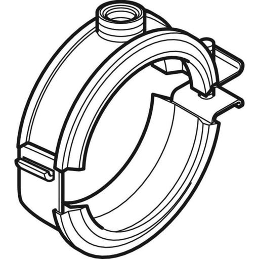 Geberit - Silent-db20 Rohrschelle gedämmt mit Gewindemuffe M10 / G1/2 d75 307.812