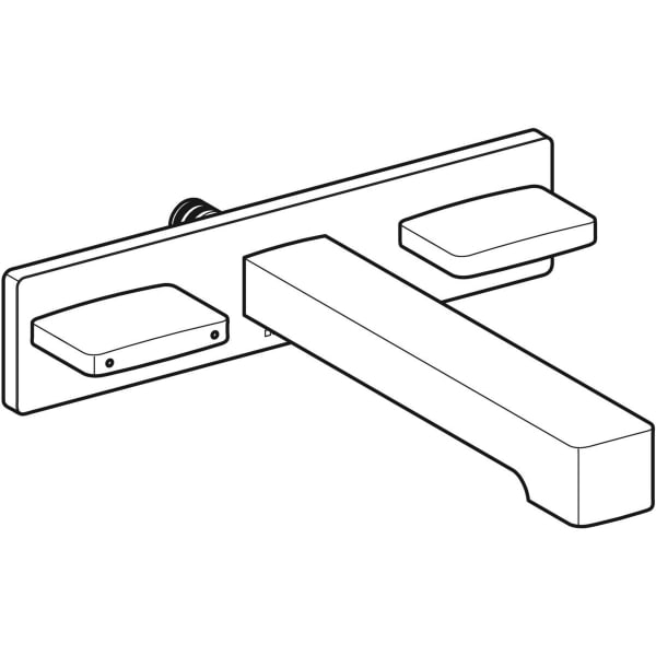 Geberit Vertriebs - Arm.Körper für Geberit ONE WT-Arm. eck. Design, W.-Mont.,L:22cm, hgl.chr